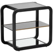 Sunpan Ambretta End Table - Black / Smoke Grey