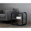 Sunpan Ambretta End Table - Black / Smoke Grey