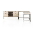 Four Hands Trey L-Shaped Desk System With Filing Credenza