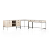 Four Hands Trey L-Shaped Desk System With Filing Credenza