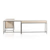 Four Hands Trey L-Shaped Desk System With Filing Credenza