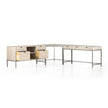 Four Hands Trey L-Shaped Desk System With Filing Credenza