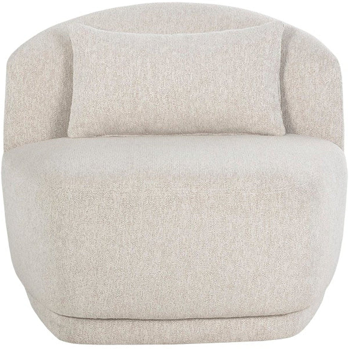 Sunpan Soraya Swivel Armless Chair - Dove Cream