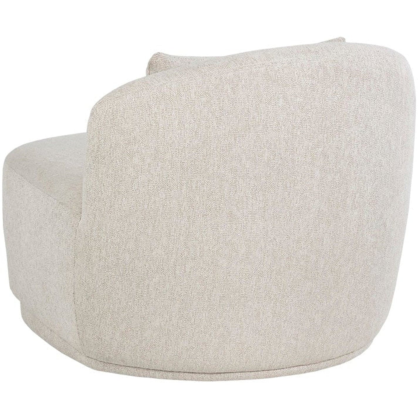 Sunpan Soraya Swivel Armless Chair - Dove Cream