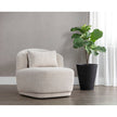 Sunpan Soraya Swivel Armless Chair - Dove Cream