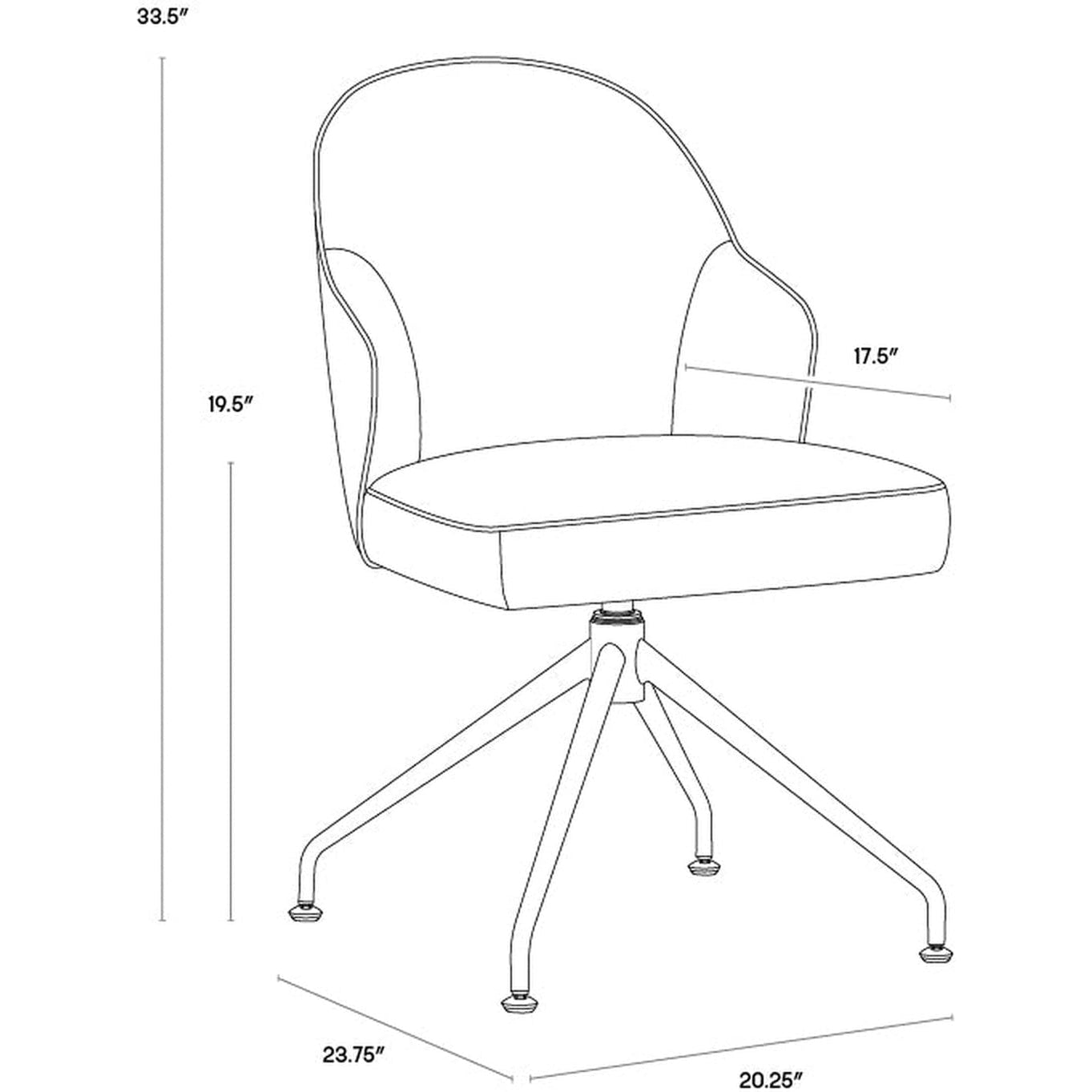 Sunpan Bretta Swivel Dining Chair