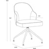 Sunpan Bretta Swivel Dining Chair