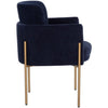 Sunpan Richie Dining Armchair - Antique Brass - Danny Navy