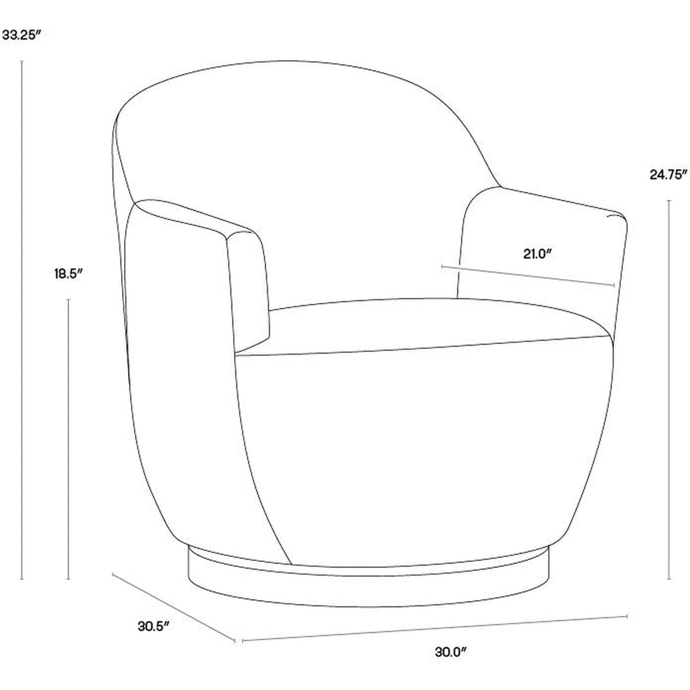 Sunpan Casey Swivel Lounge Chair