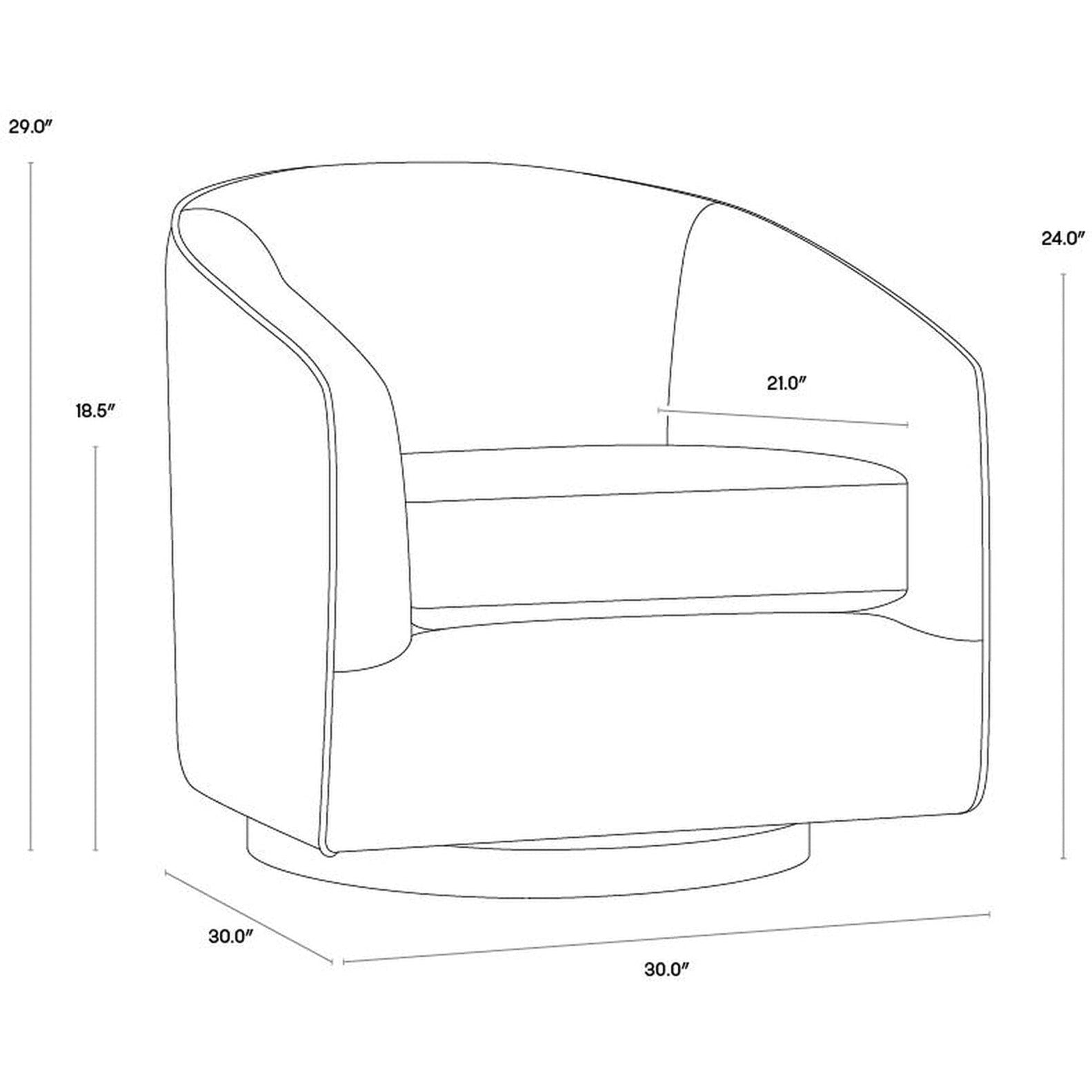 Sunpan Hazel Swivel Lounge Chair