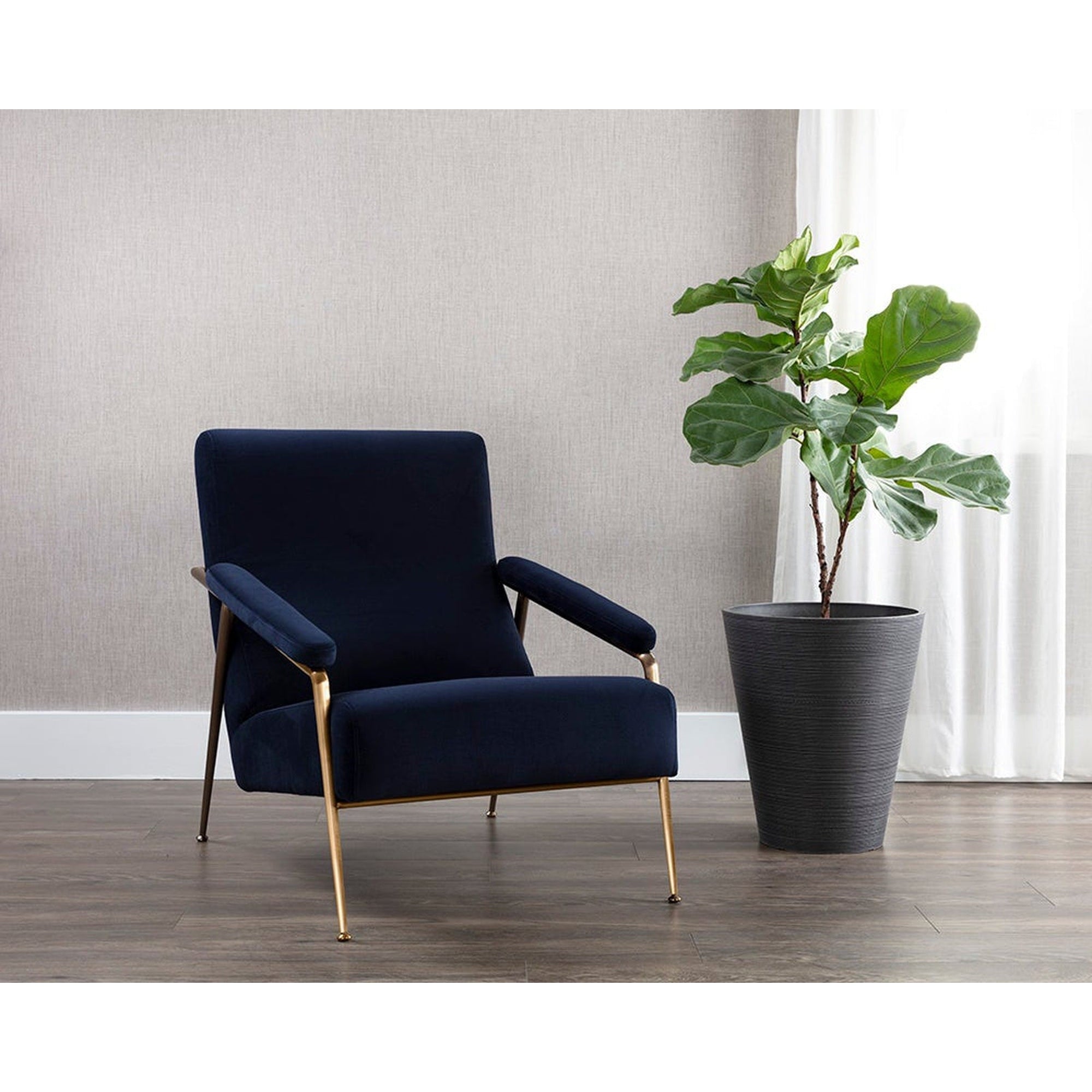 Sunpan Tutti Lounge Chair - Abbington Navy