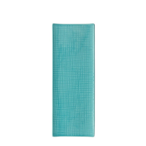 Rosenthal Mesh Aqua Platter Flat Rectangular - 13 1/2 x 5 Inch