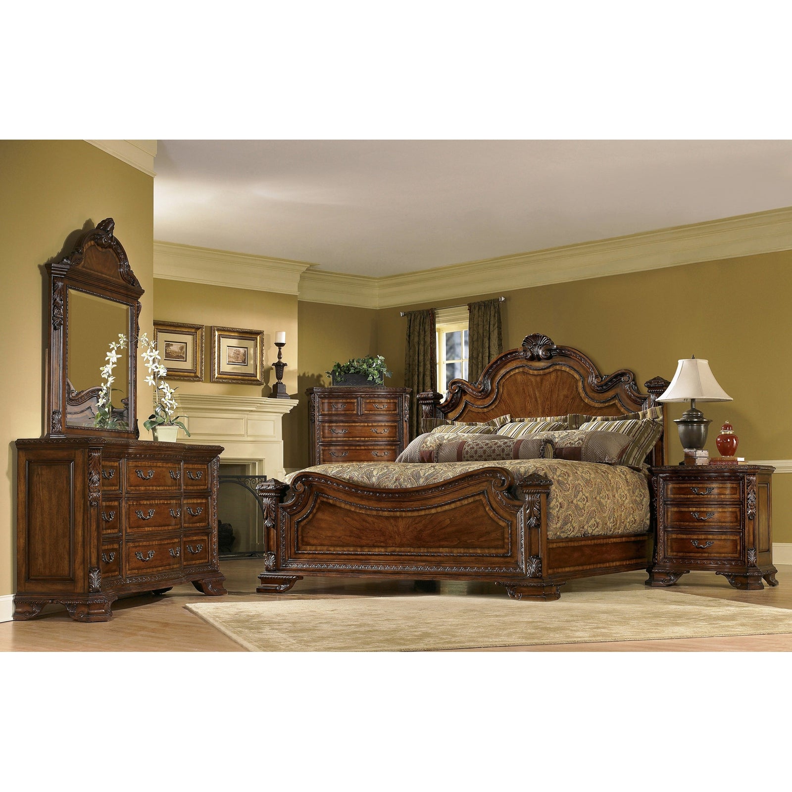 ART Furniture Old World Wood Top Bedside Chest