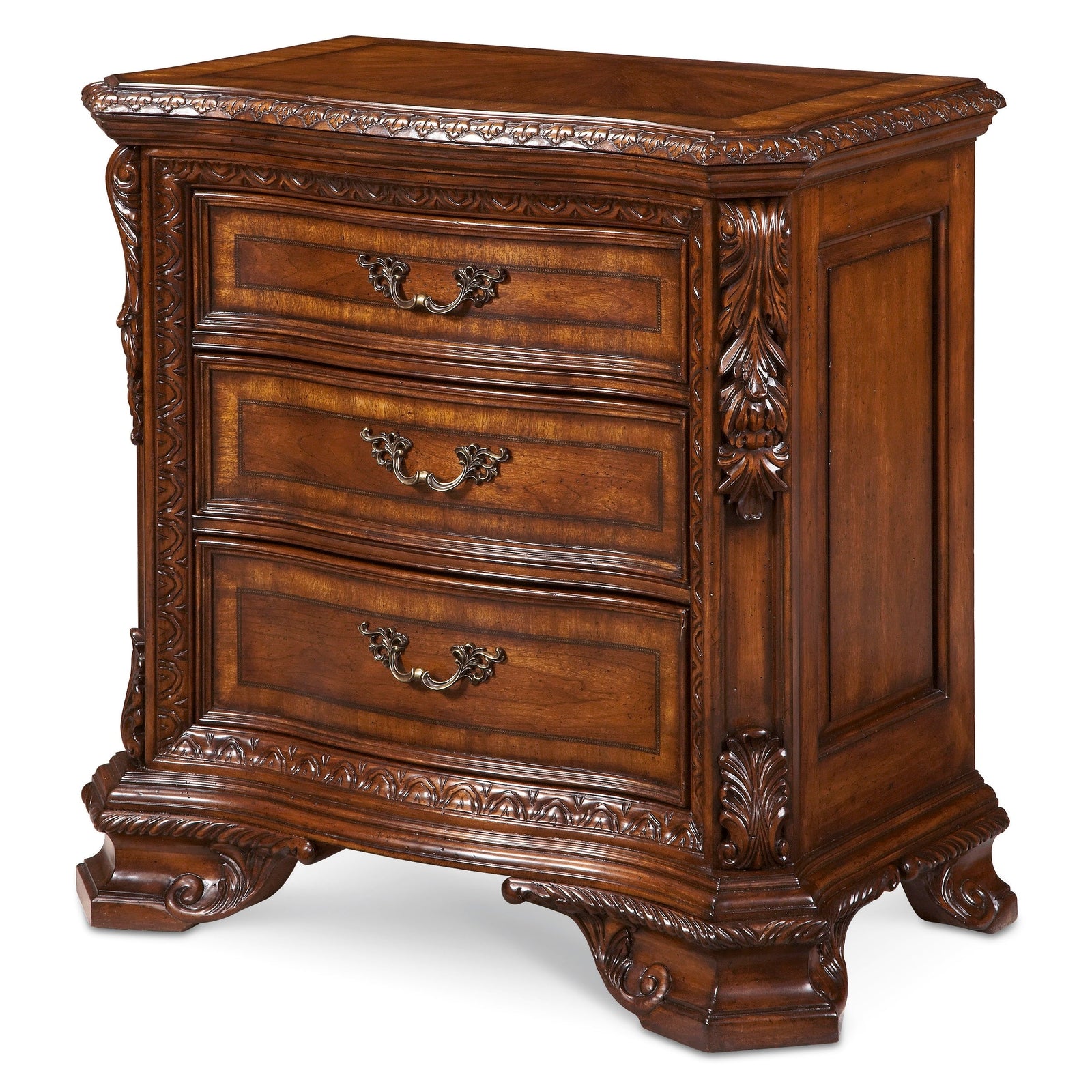 ART Furniture Old World Wood Top Bedside Chest