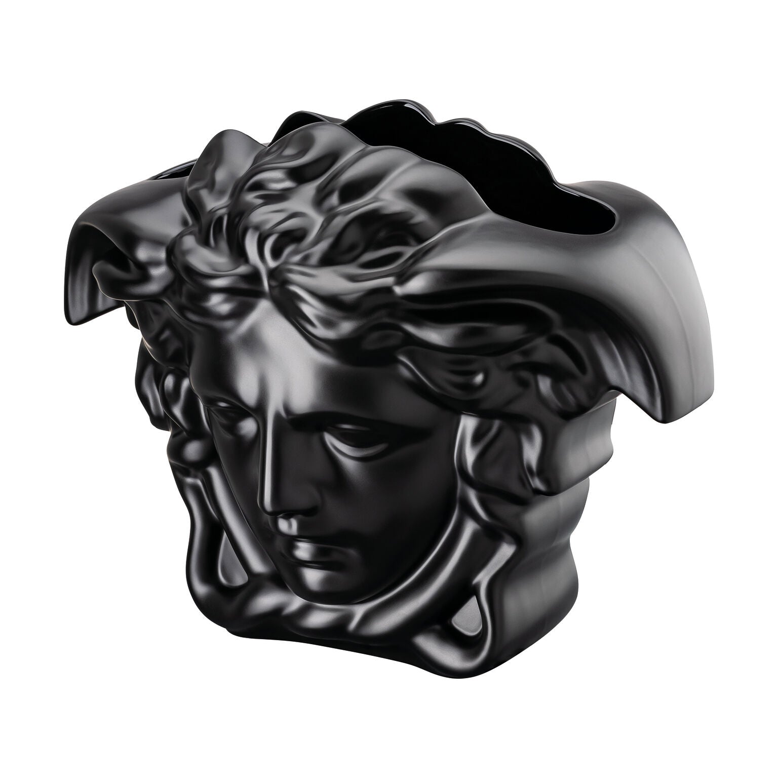 Versace Medusa Grande Vase Black - 11.75 Inch