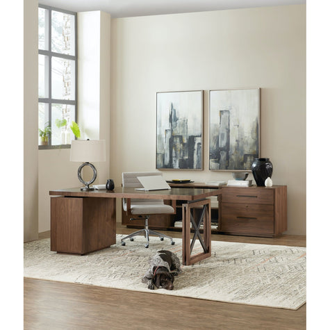 Hooker Furniture Elon Desk with Short Bookcase