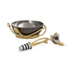 Michael Aram Anemone Wine Coaster & Stopper Set