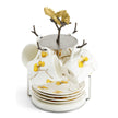 Michael Aram Butterfly Ginkgo Gold Demitasse Set with Stand