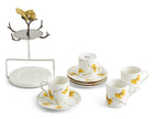 Michael Aram Butterfly Ginkgo Gold Demitasse Set with Stand