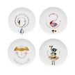 Vista Alegre Tea with Alice Dessert Plates Gift Box By Teresa Lima - Set of 4