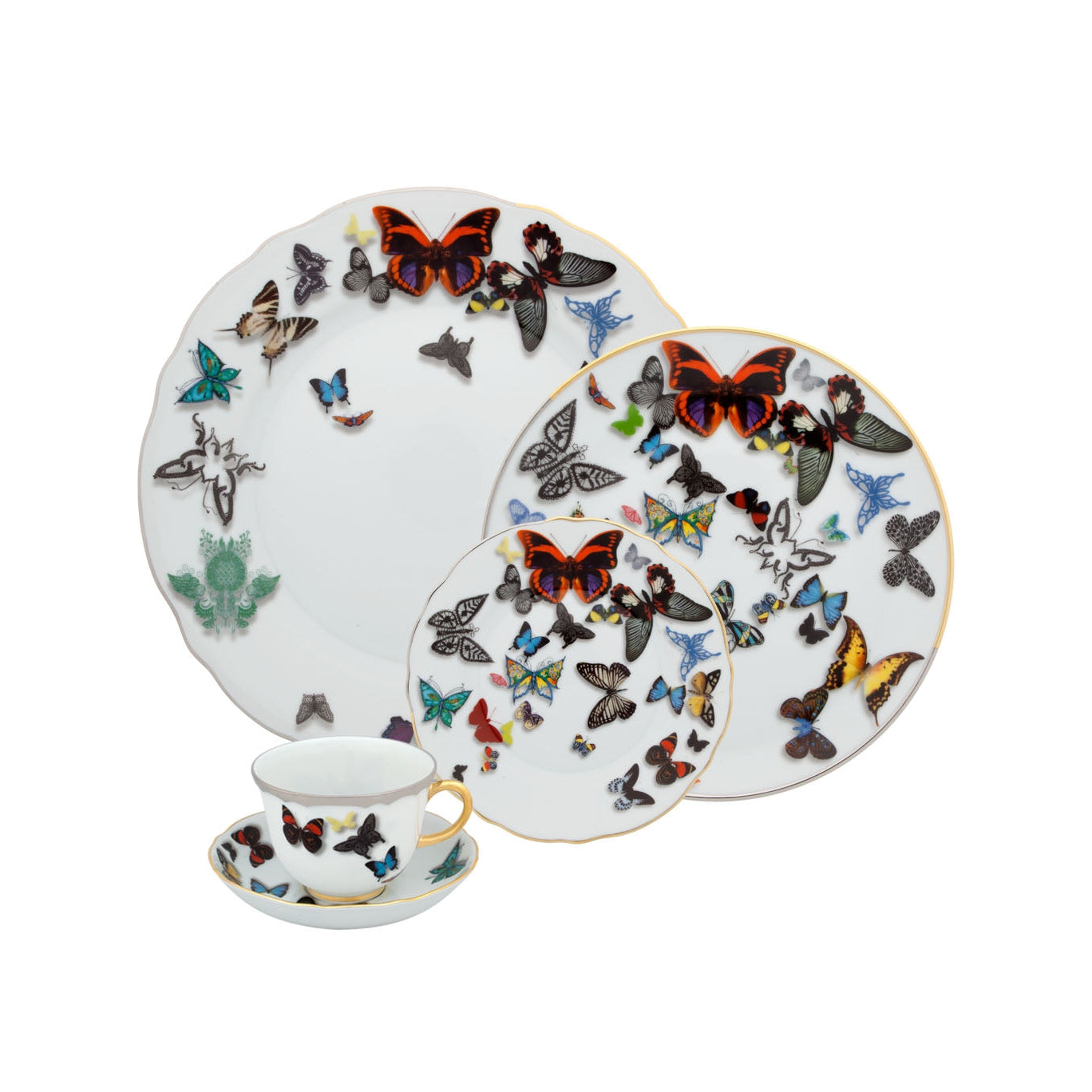 Vista Alegre Christian Lacroix - Butterfly Parade Set of 5 Plate Pieces