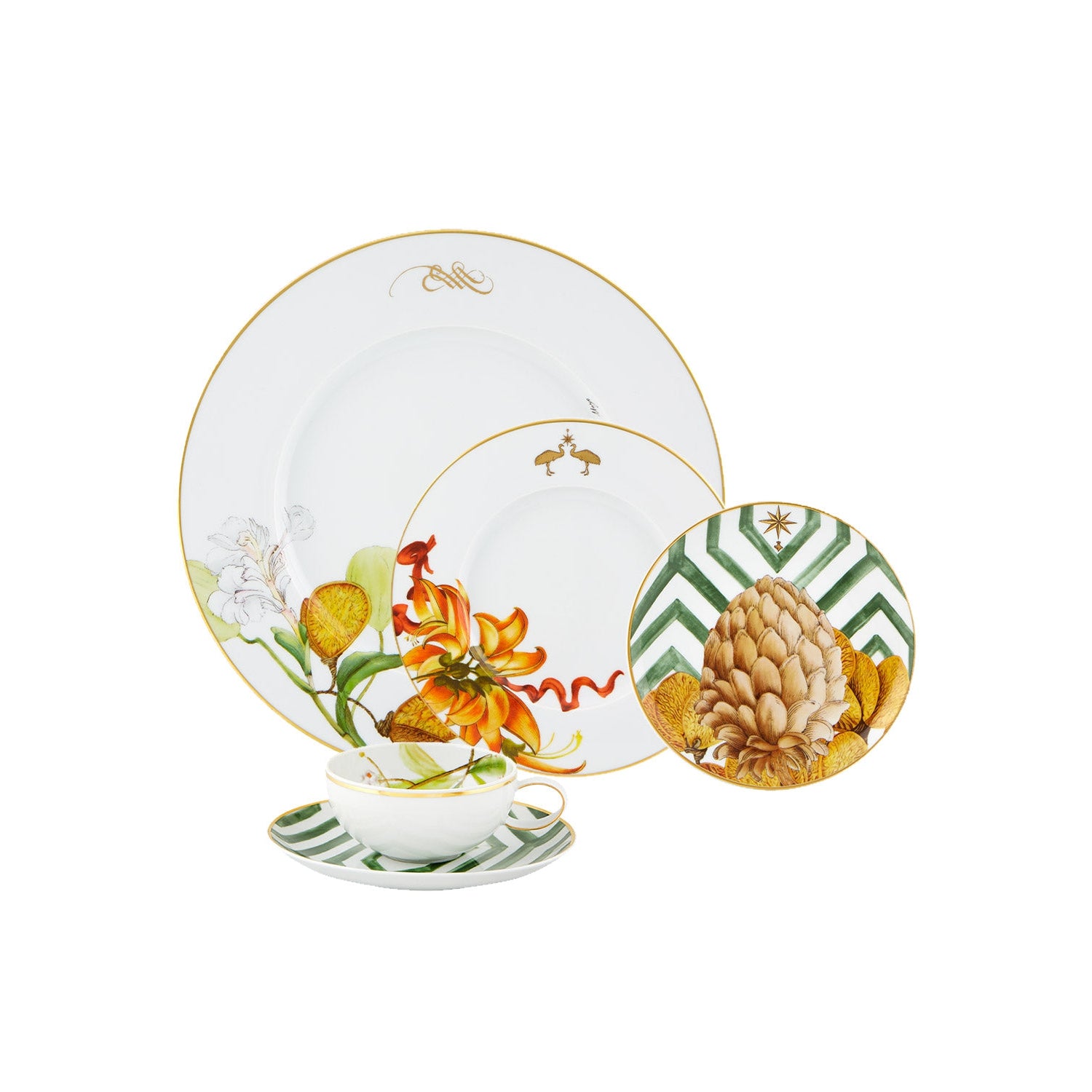 Vista Alegre Amazonia Set of 5 Plate Pieces