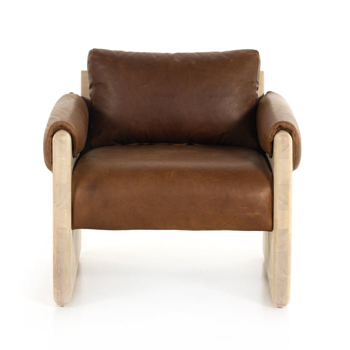 Hand-Shaped Rotating Sofa Chair, Pink - H 101 cm x W 84 cm x D 53