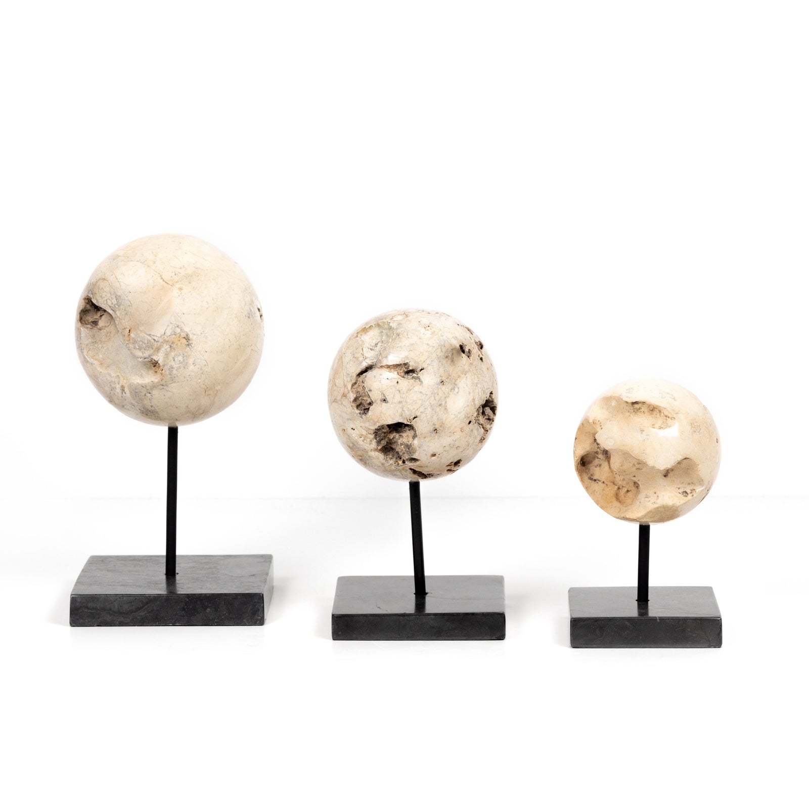 Organic Stone Sculptures - Set of 3