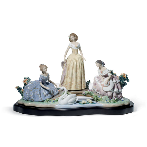 Lladro Daydreaming By The Pond Women Sculpture Limited Edition — Grayson  Living