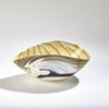 Global Views Pleated Bowl Amber/Blue Filigree