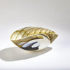 Global Views Pleated Bowl Amber/Blue Filigree