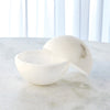 Global Views Alabaster Sphere Box White