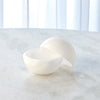 Global Views Alabaster Sphere Box White