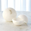 Global Views Alabaster Sphere Box White