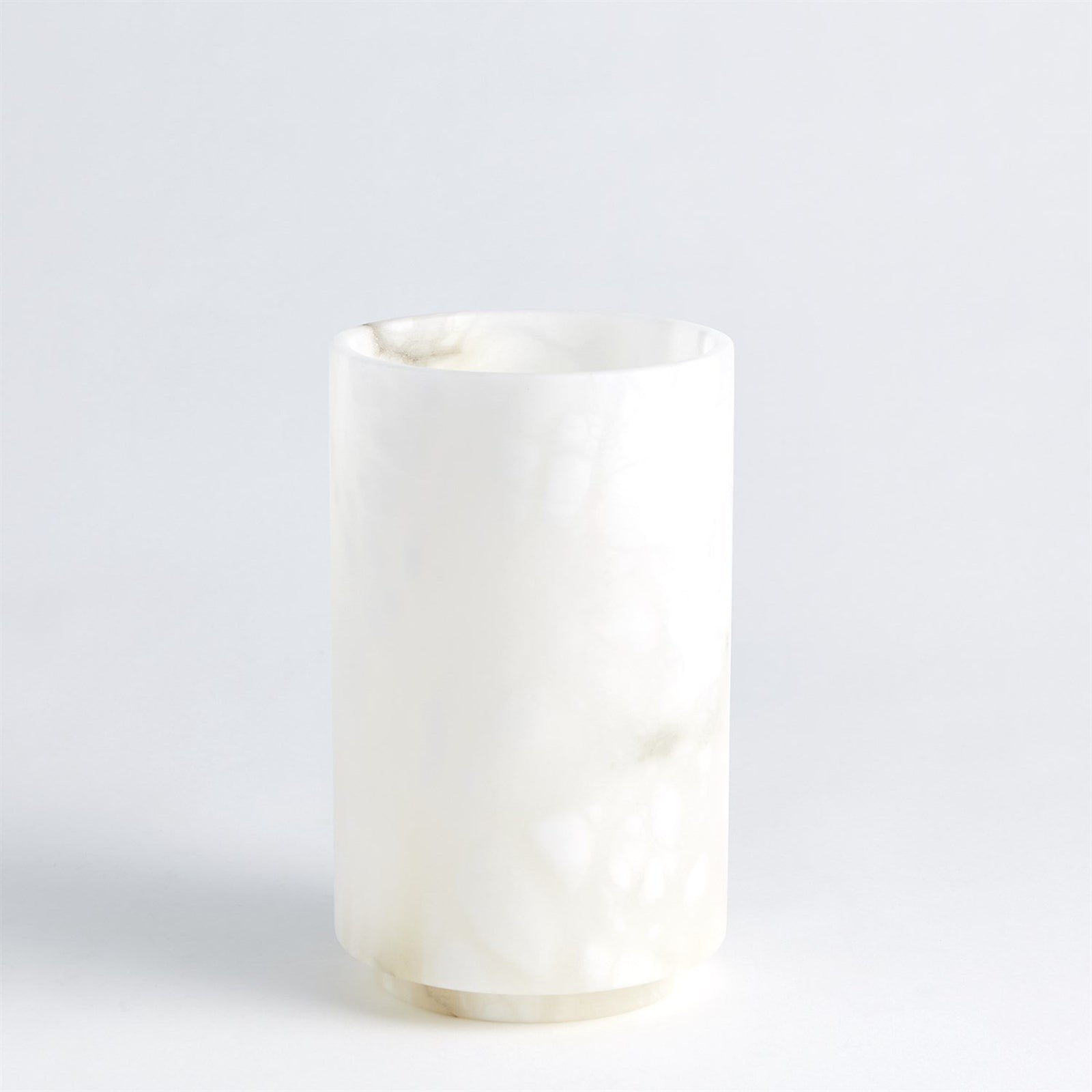 Global Views Alabaster Cylinder Vase White