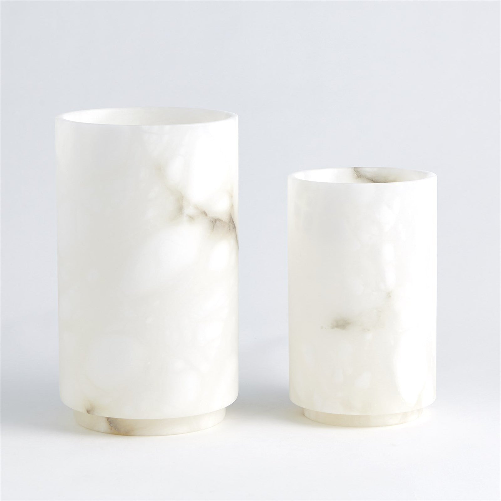 Global Views Alabaster Cylinder Vase White