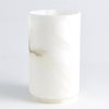 Global Views Alabaster Cylinder Vase White