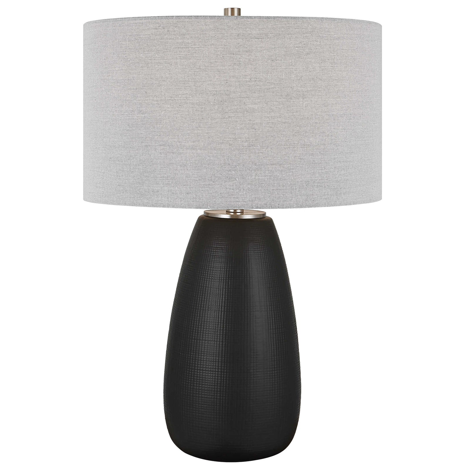 Uttermost Twilight Satin Black Table Lamp