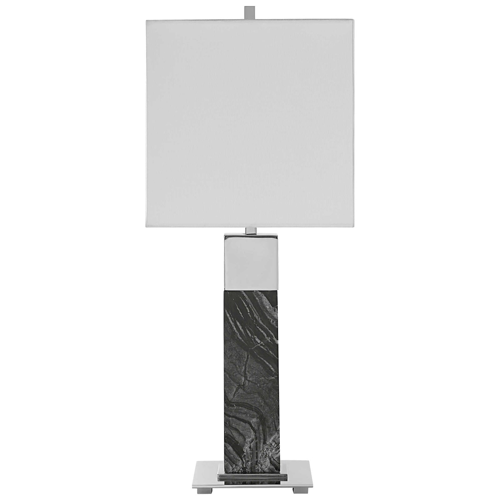 Uttermost Pilaster Black Marble Table Lamp