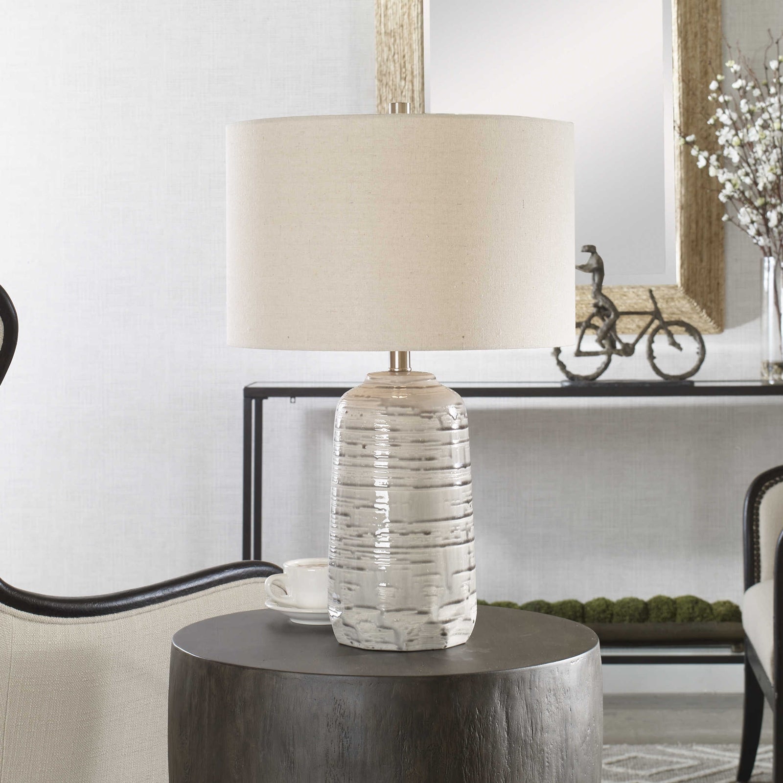 Uttermost Cyclone Ivory Table Lamp