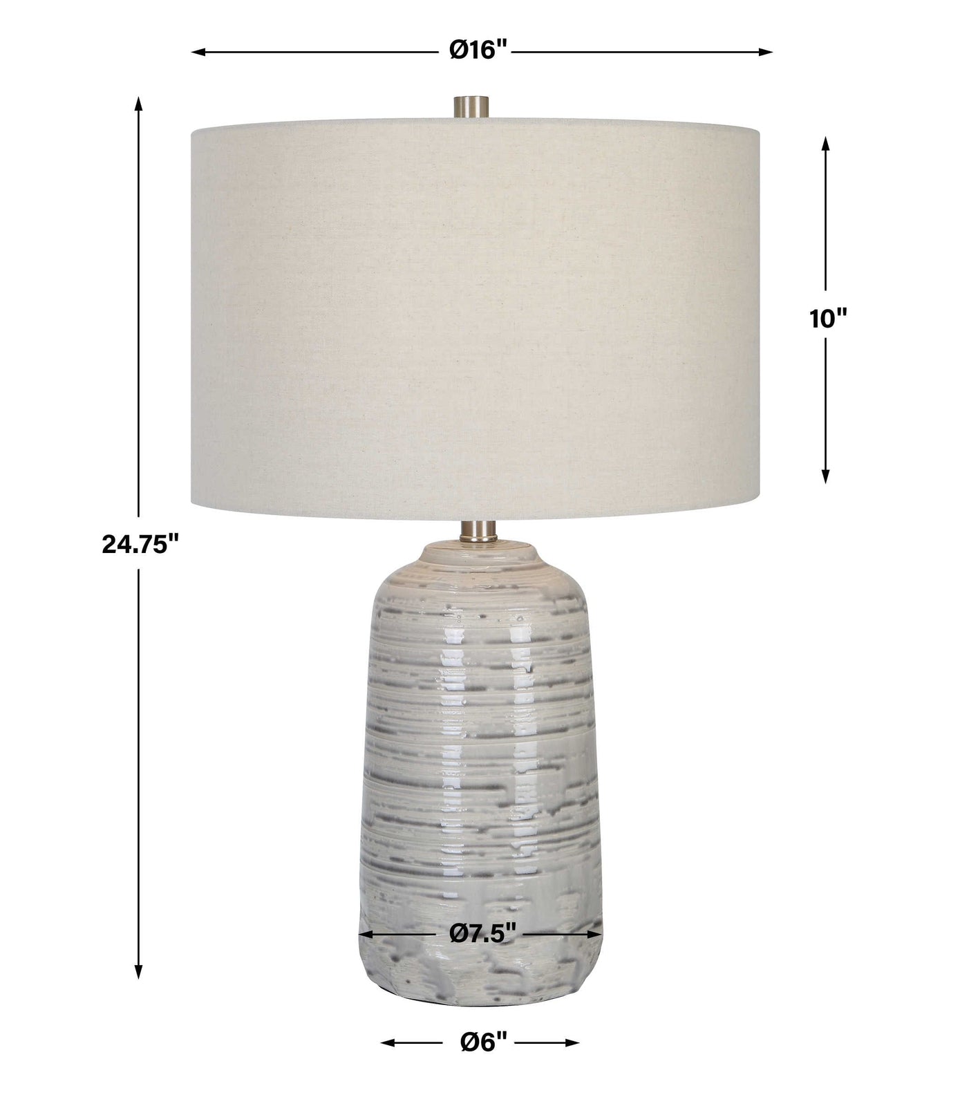 Uttermost Cyclone Ivory Table Lamp