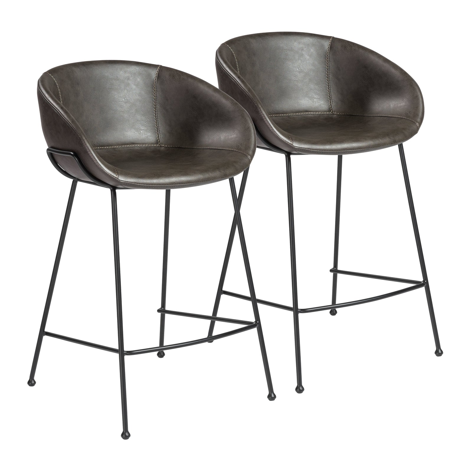 Euro Style Zach-C Counter Stool Set of 2