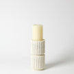 Global Views Channel Pillar Holder-White Marble