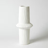 Global Views Ascending Ring Vase-Matte White