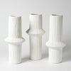 Global Views Ascending Ring Vase-Matte White