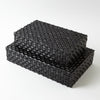 Global Views Horn Box Woven Black