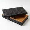 Global Views Horn Box Woven Black