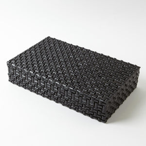 Global Views Horn Box Woven Black