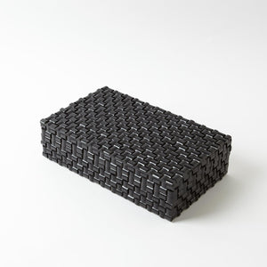 Global Views Horn Box Woven Black