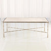 Global Views Spike Cocktail Table with Marble Top